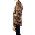 Cotton Swirl Print Dress Shirt // Brown + Black (IT: 40)