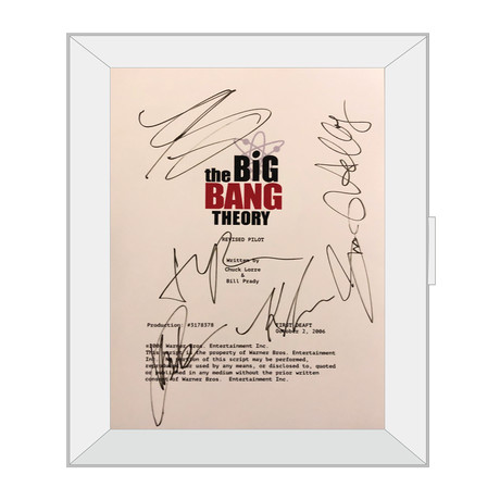 Signed + Framed Script // // Big Bang Theory