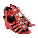 Women's Leather Arena Sandals Pumps // Red (US: 8W)