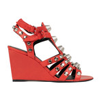 Women's Leather Arena Sandals Pumps // Red (US: 7.5W)