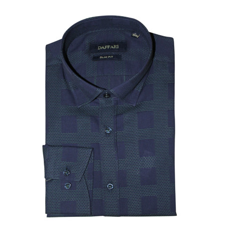 Helens Shirt // Navy Blue + Green (XS)
