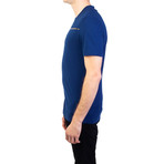 Angular Medusa Graphic T-Shirt // Blue (Large)