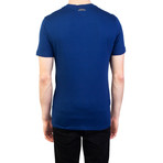 Angular Medusa Graphic T-Shirt // Blue (Large)