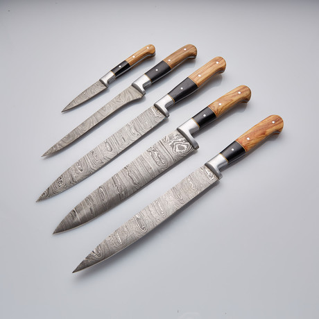 Black Sheet Chef Knives // Set of 5 // 16
