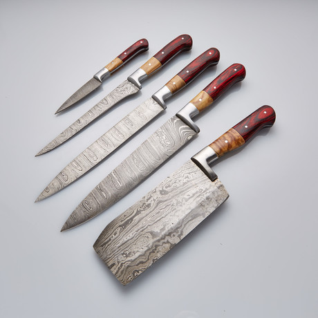 Red Sheet Chef Knives // Set of 5 // 21