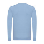 Headed V-Neck Spring Pullover // Light Blue (S)