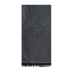 Brioni // Wool + Cashmere Scarf // Gray