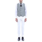 Rudolf 3-Piece Slim-Fit Suit // Gray + White (Euro: 54)