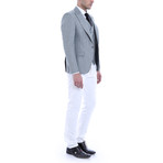 Rudolf 3-Piece Slim-Fit Suit // Gray + White (Euro: 44)