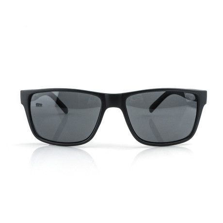 Ascendance Classic Rectangle Polarized Sunglasses // Black + Black