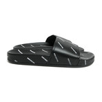 Men's Allover Logo-Stamped Pool Slide Sandals // Black (Euro: 44)