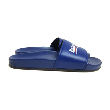 Men's Campaign Logo Flat Pool Slide Sandals // Blue (Euro: 40)