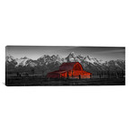 Barn Grand Teton National Park WY USA Color Pop // Panoramic Images (36"W x 12"H x 0.75"D)