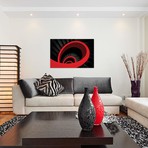 A Red Spiral // Inge Schuster (26"W x 18"H x 0.75"D)