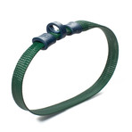 UnLeash 5ft Dog Leash + CollarLess Fixed Loop Dog Collar + Silent ID Dog Tag // Charcoal + Hunter Green