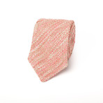 Neapolitan Stitch Raw Silk Tweed // Pink