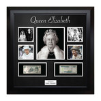 Signed + Framed Currency Collage // Queen Elizabeth