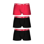 Lyam Boxers // Set of 3 // Red Accent (S)