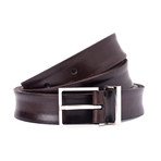 Smooth Leather Belt // Dark Brown // 37.5 Inches