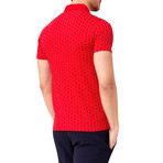 Dot-Pattern Polo // Red (S)