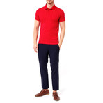 Dot-Pattern Polo // Red (S)