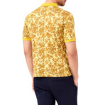Floral Vine Patter Polo // Yellow (M)