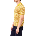 Floral Vine Patter Polo // Yellow (S)