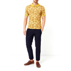 Floral Vine Patter Polo // Yellow (M)