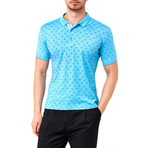 Seed Pattern Polo // Turquoise (2XL)
