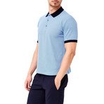 Two-Tone Honeycomb Polo // Blue (S)