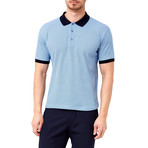Two-Tone Honeycomb Polo // Blue (S)