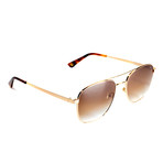 Nelson Sunglasses // Gold + Gradient Brown