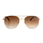 Nelson Sunglasses // Gold + Gradient Brown