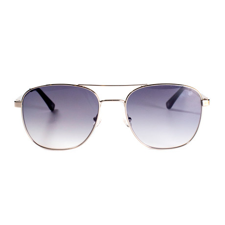 Nelson Sunglasses // Silver + Gradient Gray