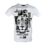 Lion Graphic T-Shirt // White (L)