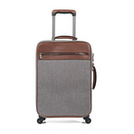Roller Suitcase // Gray + Brown