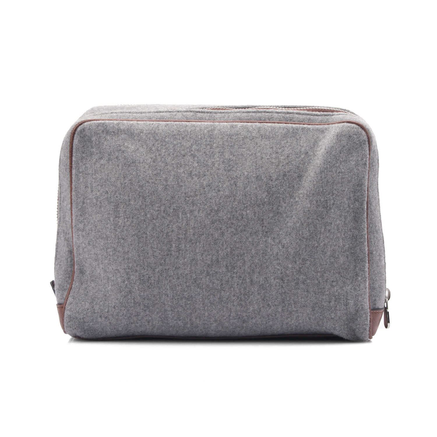 Personal Care Bag // Gray + Brown - Brunello Cucinelli - Touch of Modern