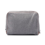 Personal Care Bag // Gray + Brown