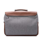 Briefcase // Gray + Brown