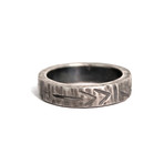 Tribal Design Etched Ring (Size: 8)
