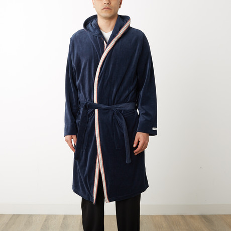 WESC // Emerson Shawl Hooded Robe // Navy Blazer (S)