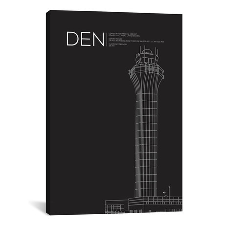DEN Tower, Denver International Airport (18"W x 26"H x 0.75"D)