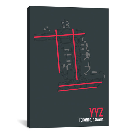 YYZ Diagram, Toronto (18"W x 26"H x 0.75"D)