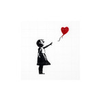 Girl with Balloon (Small (39.37"W x 39.37"H))