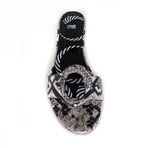Snake Print Sandal // Gray (Euro: 35)