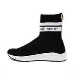 Roberto Cavalli // Leather + Mesh Sneaker // Black + White (Euro: 40)