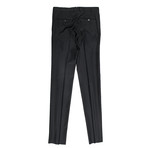 Isaia // Aquaspider Regular Fit Wool Dress Pants // Black (40)