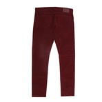 Isaia // 5 Pocket Jean Style Corduroy Pants // Burgundy (34)