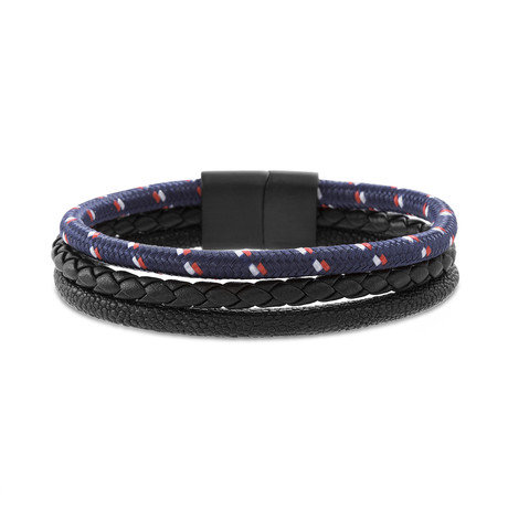 Textured Triple Wrap Bracelet // Multicolor