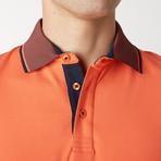 Morro Slim Fit Contrast Polo // Orange (XL)